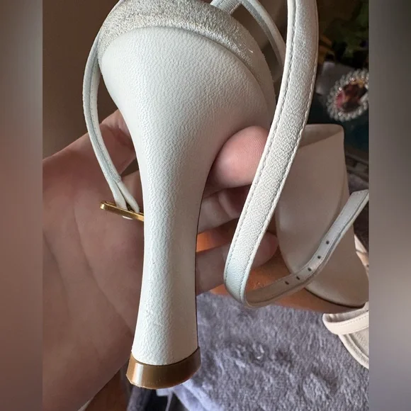 Celine white leather glove sandals 36.5 - Picture 15 of 16